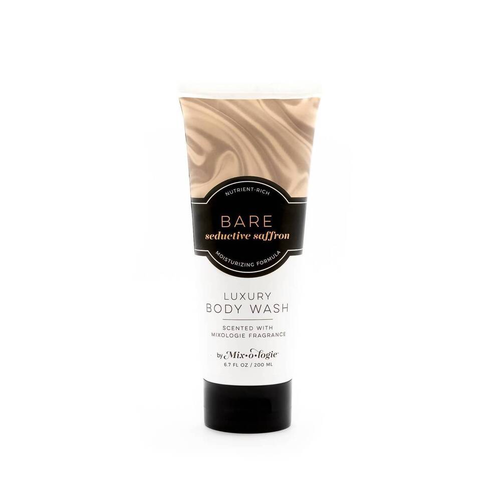 NEW MIXOLOGIE luxury body wash/shower gel - bare (seductive saffron) in brown